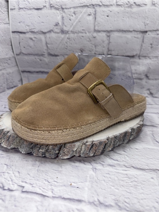 Haute Hippie Shoes - New Haute Hippie Aria 100% Suede Buckle Espadrille Mule Clogs Women's Size 9.5